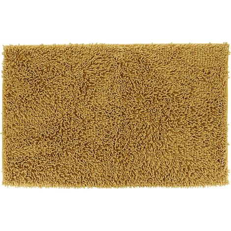 Tapis de salle de bain Moutarde en Microfibre chenille 50 x 80 cm - TENDANCE (1/2)