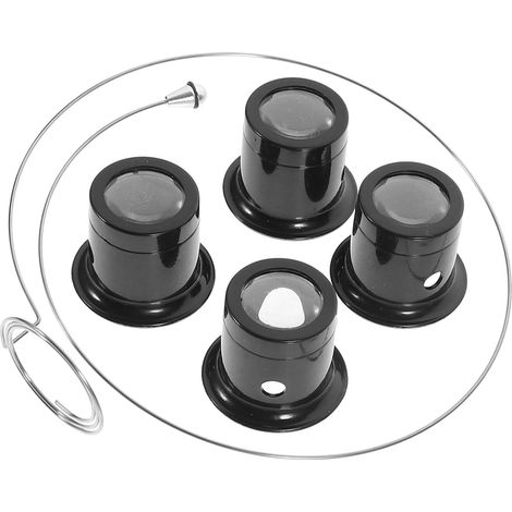 Loupe Grossissante 10x pour La Réparation De Montres Et Linspection De Bijoux Ensemble De Verre Compact Et Confortable Couleur Aléatoire (1/5)