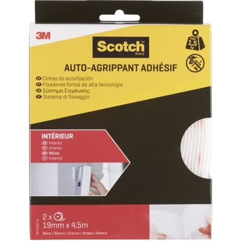 Auto-agrippants Scotch® pour Intérieur, blanc, 19 mm x 4,5 m-Chrom (1/5)