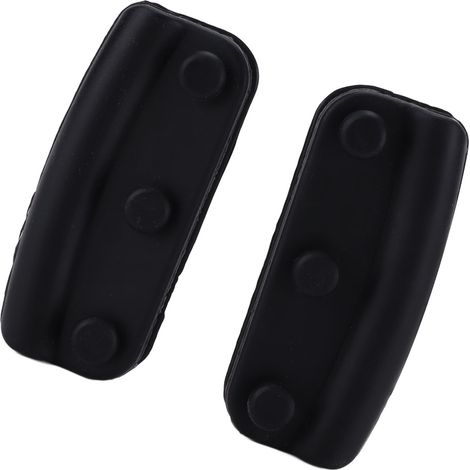 2er-Pack Silikon-Topfgriff-Überzüge, hitzebeständige Topfgriff-Schutzhüllen für Pfannen und Pfannen, Schwarz (1/5)