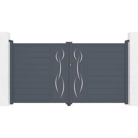 Puerta Batiente de aluminio 3m LIFE 300 x 160 cm (1/4)