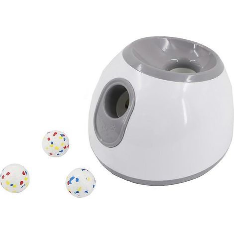 Lanceur de balles automatique pour chiens - Lanceur de balles de tennis d'extérieur, compatible avec les petits animaux de compagnie, gris, prise américaine (1/5)