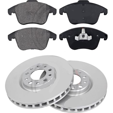 KIT FRENI ANTERIORI compatibile con AUDI Q3 (8UB,8UG) - DISCHI + PASTIGLIE OEM: FDB4057 / 17558 /SOSTITUZIONE DIRETTA/BASSA POLVERE/SILENZIOSO