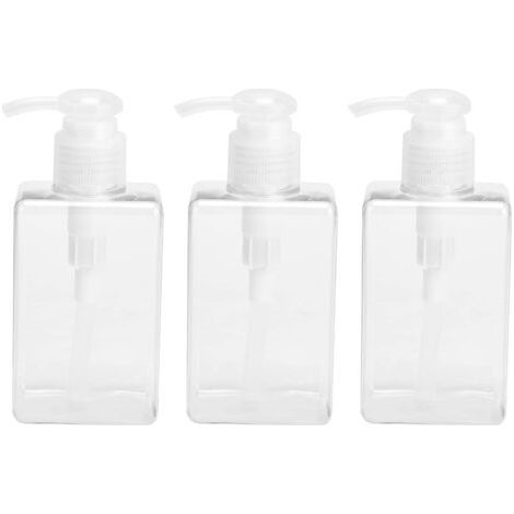 3 Pieces 150ml Clear Travel Bottles, Empty Plastic Pump Bottles, Small Refillable Squeeze Bottle Dispenser for Shampoo, Body Wash Lotion (1/5)