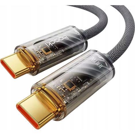 TOOCKI Graues USB-C-zu-C-Kabel, 1 Meter, 100 W PD, QC3, 100 cm, TXCTT1-JD0G (1/5)