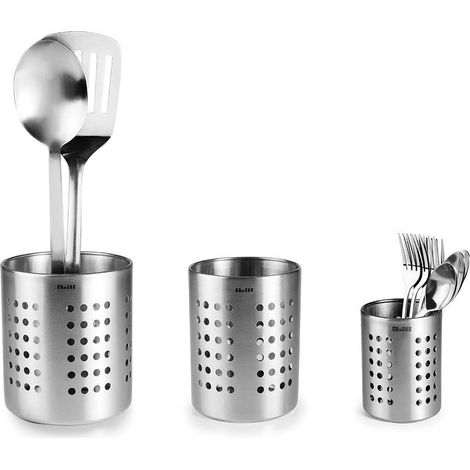 ibili 2023 Porta-utensili in acciaio inox argento