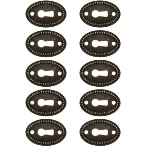 Abaodam Lot de 10 cache-serrures ovales décoratifs en alliage (1/5)