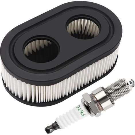 1 Rasenmäher-Luftfilter und 1 Zündkerze, kompatibel mit Briggs & Stratton 798452 593260 Motor (1/3)