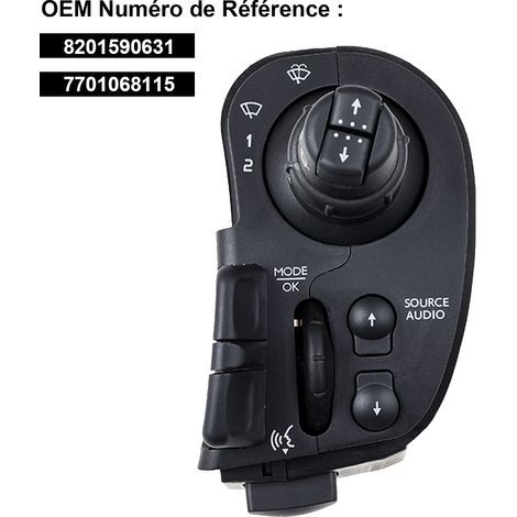Interruptor de limpiaparabrisas AIDUCHO para Clio 3 Modus Kangoo 2 Control de radio Indicador 7701068115 8201590631 (1/4)
