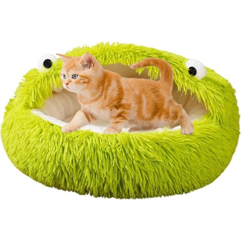 Niche Pour Animal De Compagnie - Forme Coquillage - Doublure Microfibre Flanelle - Chauffante Par Réflexion Thermique - Lavable En Machine - 1 Pièce (1/5)