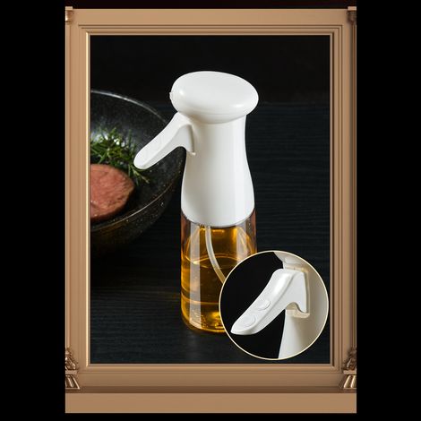 Weiße Kunststoff-Sprühflasche für Speiseöl zum Kochen, Grillen und für Salate, 1 Stück (1/5)
