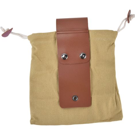 Sac de Cueillette à la Ceinture en Toile PU, Pliable et Gain de Place pour Fruits et Forêt, Modèle Khaki