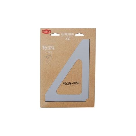 Juego de 2 soportes Renz (alto 18 x ancho 25 x profundidad 3 cm), color gris RENZ