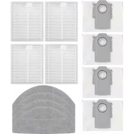 12 PIEZAS para Roborock Q7 M5+ /Q7 L5+ /Q7 TF+ /Q7T+ Plus, Repuestos para Aspiradora, Filtro HEPA, Paño de Mopa, Bolsa para Polvo, Edición 0327() (1/4)