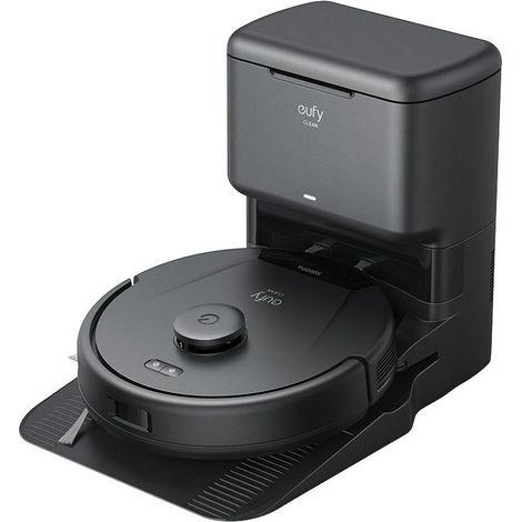 eufy L60 Ses Aspirateur Robot 2 en 1 avec Technologie de Démêlage des Cheveux, Station de vidange Automatique pour 60 Jours de Nettoyage Mains Libres, 5000 Pa, Navigation Laser iPath (T2278G11) (1/3)