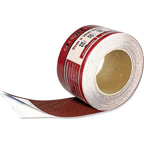 Papier de Verre Autocollant Rouleau 70 mm x 10 m Grain 120 (1/5)