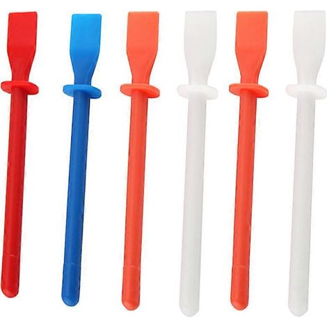 Lot de 6 pinceaux à colle en silicone réutilisables, spatules pour appliquer la colle sur le cuir, grattoirs pour la peinture et le travail du bois. (1/5)