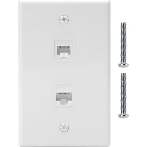 Panneau mural avec module pour interface CAT6 + CAT3, panneau d'information des prises pour hôtels et immeubles de bureaux (1/5)