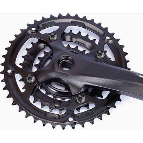 5 Boulons en Alliage d'Aluminium pour Manivelles Vélo, Vis de Plateau Monobloc Noir - Lot de 5
