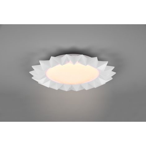 Plafoniera dimmerabile telecomando plafoniera LED camera da letto lampada da soffitto cambia colore, CCT funzione memoria luce notturna, bianco, 13W 1400m bianco caldo-bianco neutro, DxH 41x8 cm (1/4)