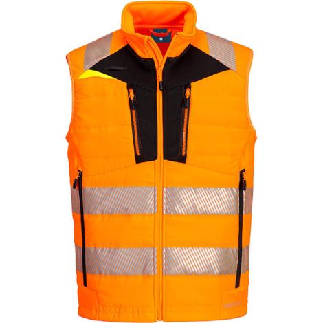 Chaleco softshell DX4 de A.V con cinta reflectante segmentada HiVisTex DX479 XXL Naranja/Negro