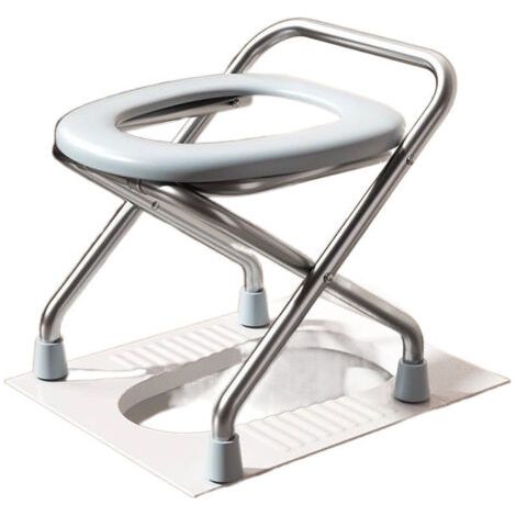 Toilettes pour personnes âgées, chaise de toilette mobile, tabouret pour femmes enceintes, chaise pliante robuste en acier inoxydable