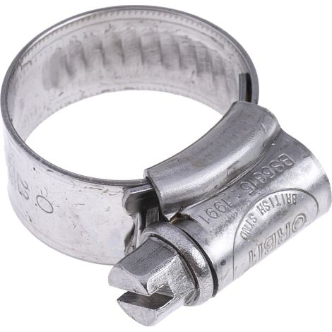 Collier de serrage pour tuyau, avec Vis sans fin, Vis hexagonale, Acier Inoxydable, 16 22mm ( Prix pour Sachet de 5 ) (1/3)