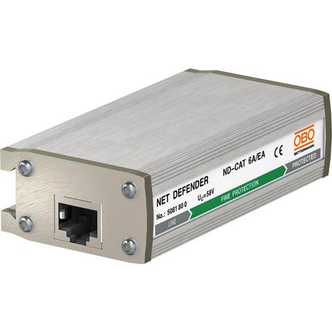Bettermann ND CAT6A EA protector contra sobretensiones color plateado