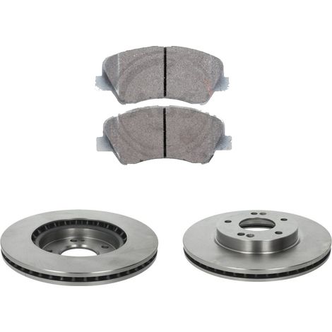 KIT FRENI ANTERIORI compatibile con HYUNDAI ELANTRA (MD,UD) - DISCHI + PASTIGLIE OEM: PAD1865, PD3357 / 18202 /SOSTITUZIONE DIRETTA/BASSA POLVERE/SILENZIOSO (1/5)