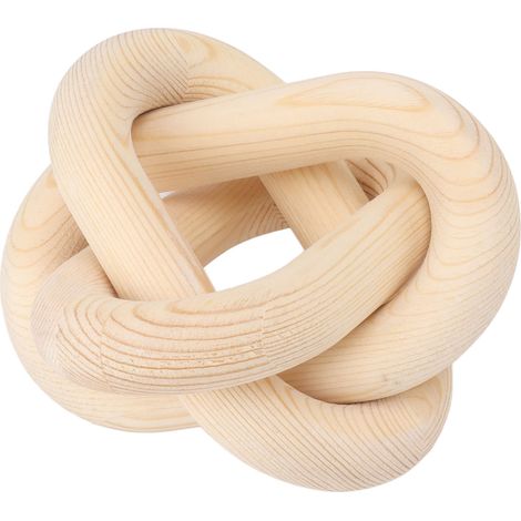 Chaîne décorative en bois 3 maillons, décoration murale naturelle pour salon, café, maison (1/5)
