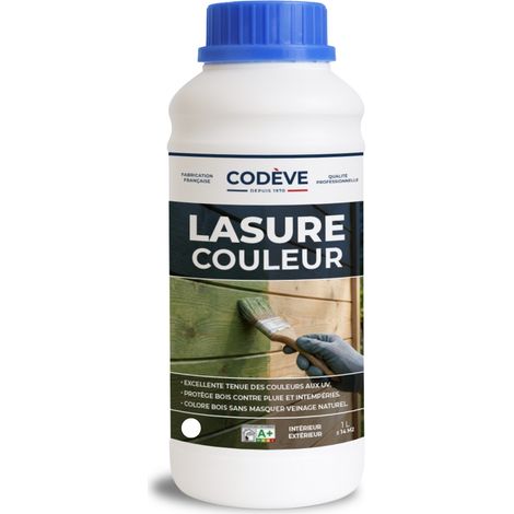 Lasure Bois Couleur - 1 L   - Codeve Bois - Orange - Pour La Protection En Couleurs Déco De Votre Bois Neuf Ou Ancien.
