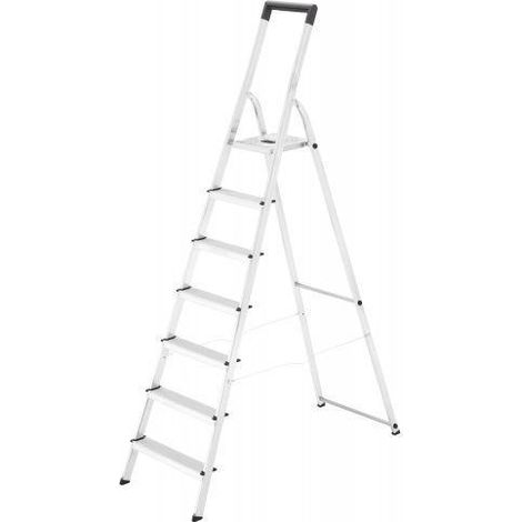 hailo-58947-001-escalera de tijera de aluminio l40 easyclix (7 peldaños)