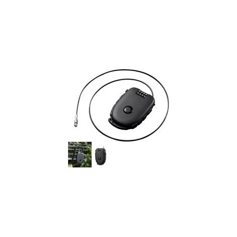 Antivol Rétractable à Code 4 Chiffres, Cadenas Câble Antivol Casque Moto Vélo Valise Sac ABS Léger Portable Serrure Numérique Étanche Sécurisée (1/5)