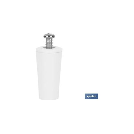 COFAN tope persiana 40 mm blanco con tornillo m-6 venta unitaria (1/6)