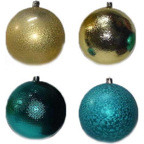 Palline verde oro antico decorazioni per albero di natale addobbi natalizi cm 10 set da 12 molto belle moderne idea regalo (1/5)