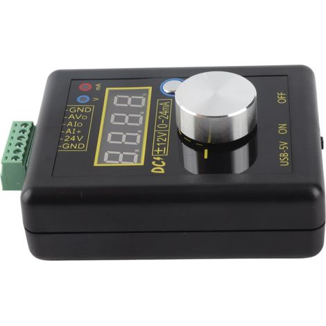 Générateur de signaux courant-tension 0-10 V 0-22 mA, simulateur analogique courant-tension réglable, 3 modes d'alimentation, stockage des données pour le réglage des valeurs, test des LED du panneau (1/5)