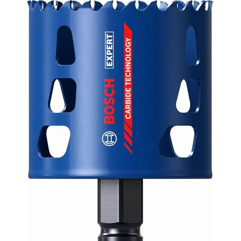 Bosch – Scie trépan carbure 68 mm pour bois, métal et brique – Longueur 60 mm – Montage sans clé – 2608900433