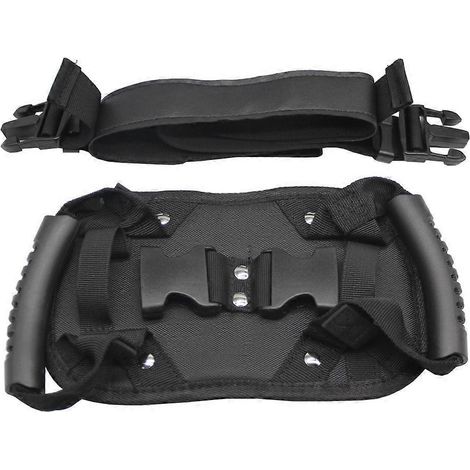 1. Ceinture de sécurité passager moto, poignée réglable pour scooter, bandes de sécurité antidérapantes, accessoire confort et stabilité. (1/4)