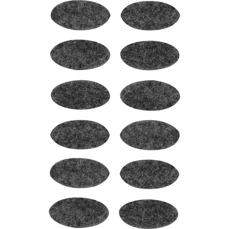 Patins en feutre auto-adhésifs gris (lot de 12) 15 x 30 mm Vorstahl (1/4)