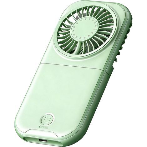 mini ventilateur portable,4vitesse,Modèle tour de cou,2 500 mAh Haute capacité,7 feuilles turbine,Travail et voyage,vert (1/5)
