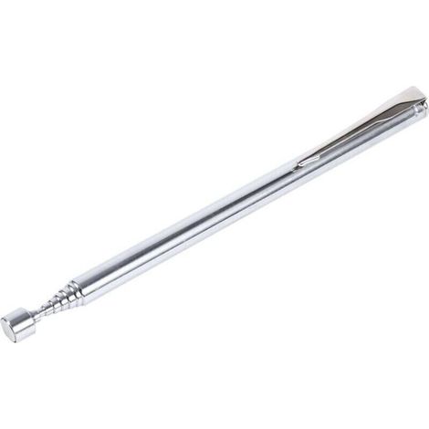 Tige de ramassage magnétique télescopique portable facile à utiliser, outil manuel magnétique extensible (argent)