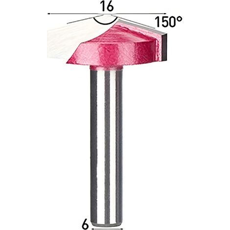 TCT 3D V-Messer 150° 6 x 16 mm Schnitzmesser