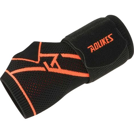 (Orange, Taille L) Bracelet de sport et protège-mains avec fixation par compression pour la protection sportive. (1/5)