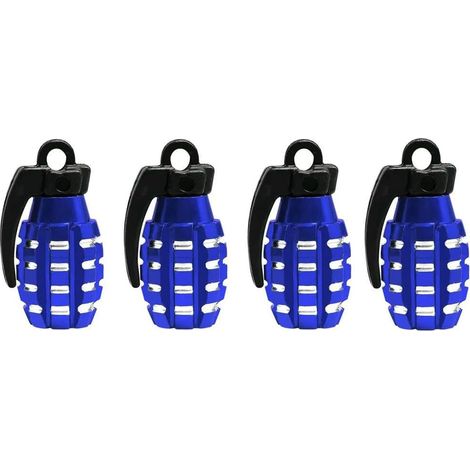 Lot de 4 Bouchons de Valve de Pneu universels en Aluminium, Anti-poussière, pour Voitures, vélos, Motos (1/4)