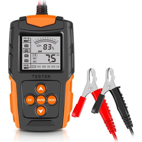 Testeur de batterie de voiture 12V/24V, analyseur de batterie numérique LCD, outil de diagnostic de charge de voiture (1/5)