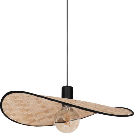 Lampe de plafond en rotin Marywell 50x34cm - E27 - 44044