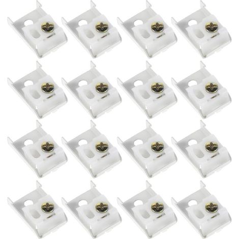 60 Fixing Clips for Venetian Blinds, Curved Top Brackets for Roller Blinds, 60 Pieces in Durable Plastic, Tool-Free Installation, and Mosquito Nets (1/5)