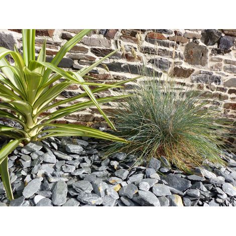 Paillage Ardoise GRIS  30-60  Pack 13 m² - 31 sacs - 775 kg