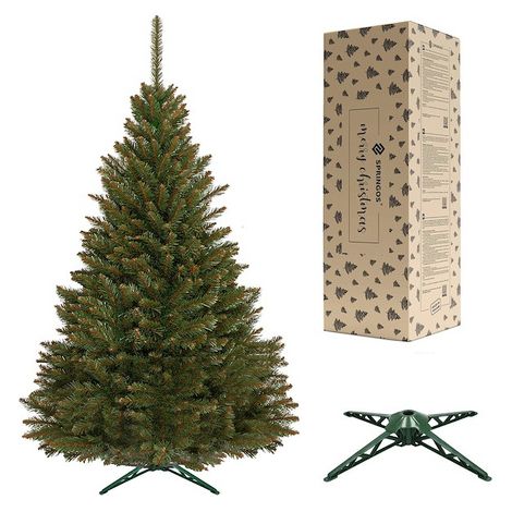 SPRINGOS Albero di Natale Artificiale Abete del Caucaso 220 cm Vero e proprio Albero di Natale di Qualità Premium (1/5)