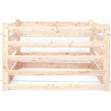 Westmann Composteur en bois de mélèze Konni L Nature 130x100x80 cm